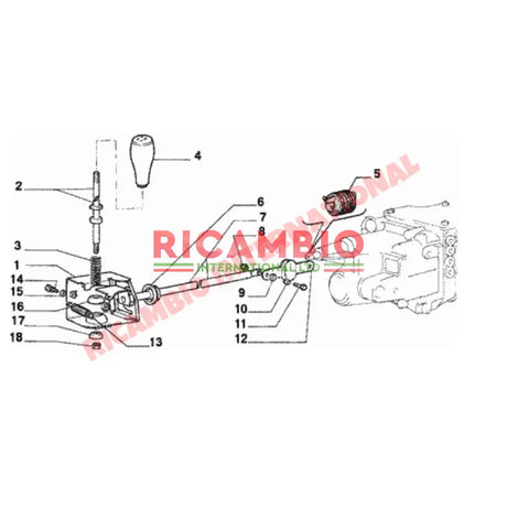 Gear Linkage to Gearbox Rubber Boot - Classic Fiat 500 126 - Gaskets - Seals - Grommets and Rubber Parts