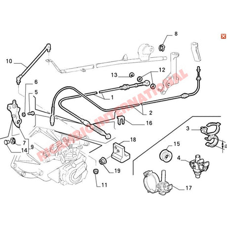 Gear Selector Linkage Cable - Fiat Punto MK1 - Clutch and Transmission Parts