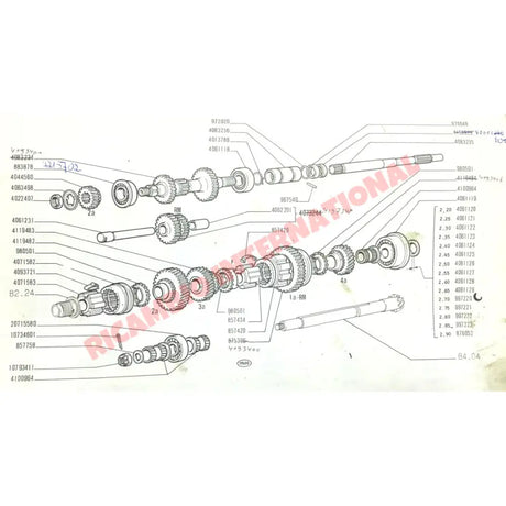 Gearbox Bearing Kit (4 piece) - Fiat 600 Multipla Seat & Zastava 600/750 - Bearings