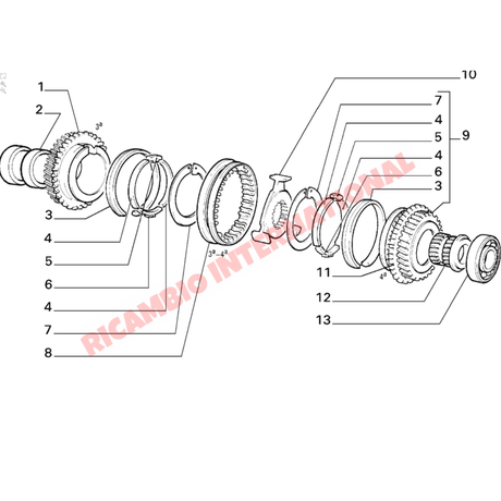 Gearbox Bearing Kit - Classic Fiat Panda Uno Lancia Y10 - Clutch & Transmission Parts