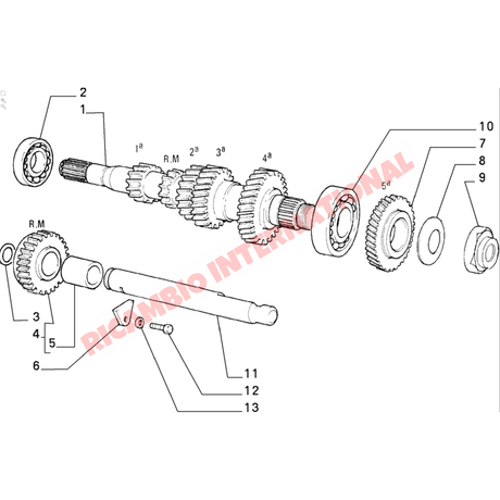 Gearbox Bearing Kit - Classic Fiat Panda Uno Lancia Y10 - Clutch & Transmission Parts