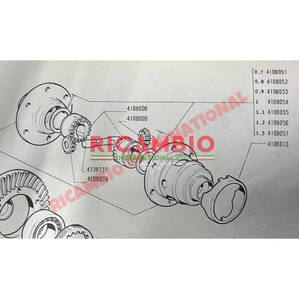 Gearbox Differential Bronze Spacer Shim (VARIOUS SIZES) - Classic Fiat 500 F/L/R/G & 126 all models - Gearbox & Parts