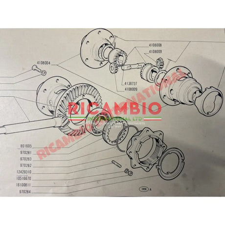 Gearbox Differential Lock Ring - Classic Fiat 500 126 - Gearbox and Parts