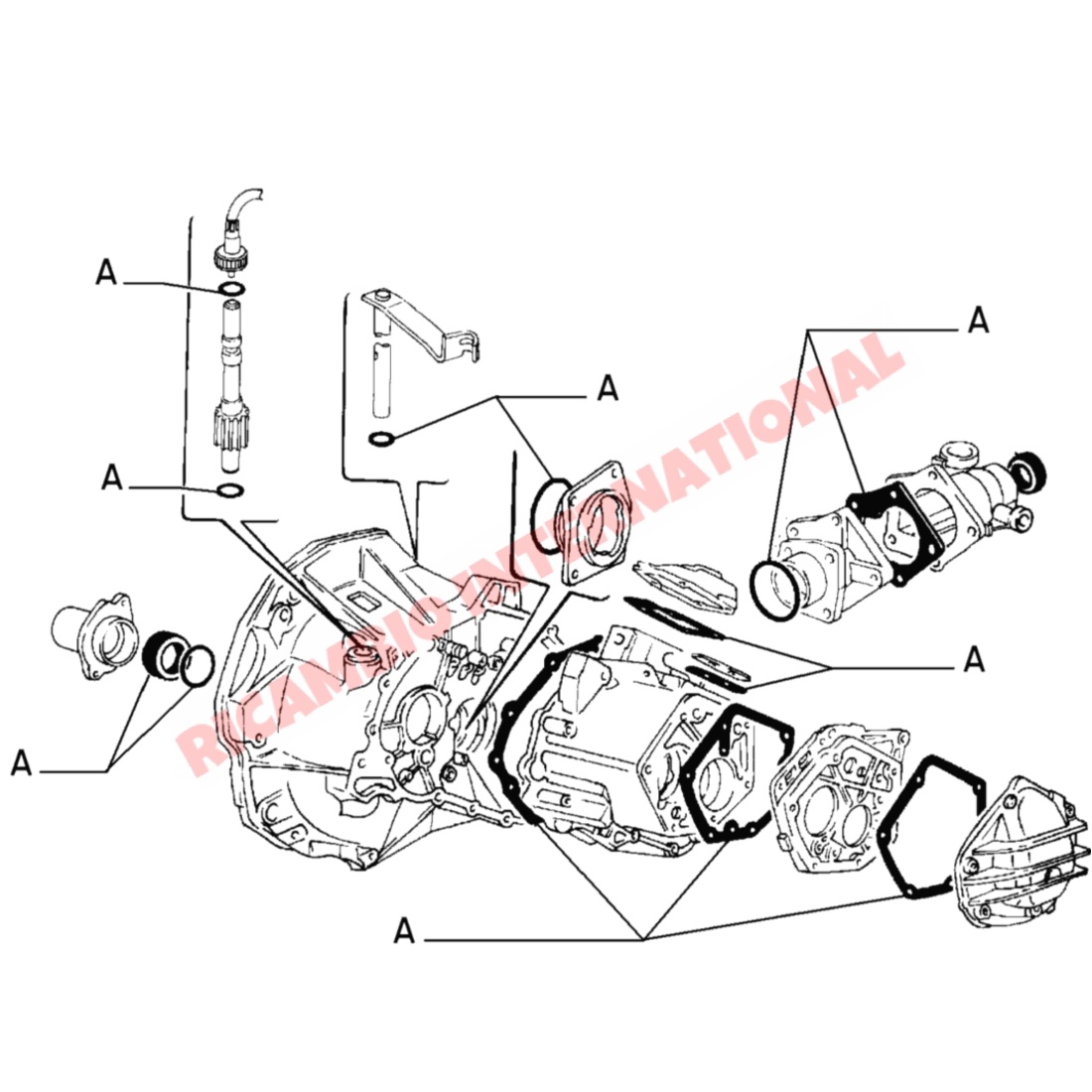 Gearbox Gasket & Seal Kit - Classic Fiat Panda Uno Cinquecento,Seicento,MK1 Punto - Gaskets & Oil Seals