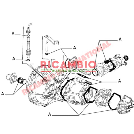 Gearbox Gasket & Seal Kit - Classic Fiat Panda Uno Cinquecento,Seicento,MK1 Punto - Gaskets & Oil Seals