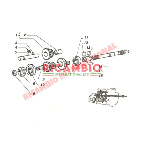Gearbox Main Shaft Nut - Fiat 126 - Gearbox & Parts