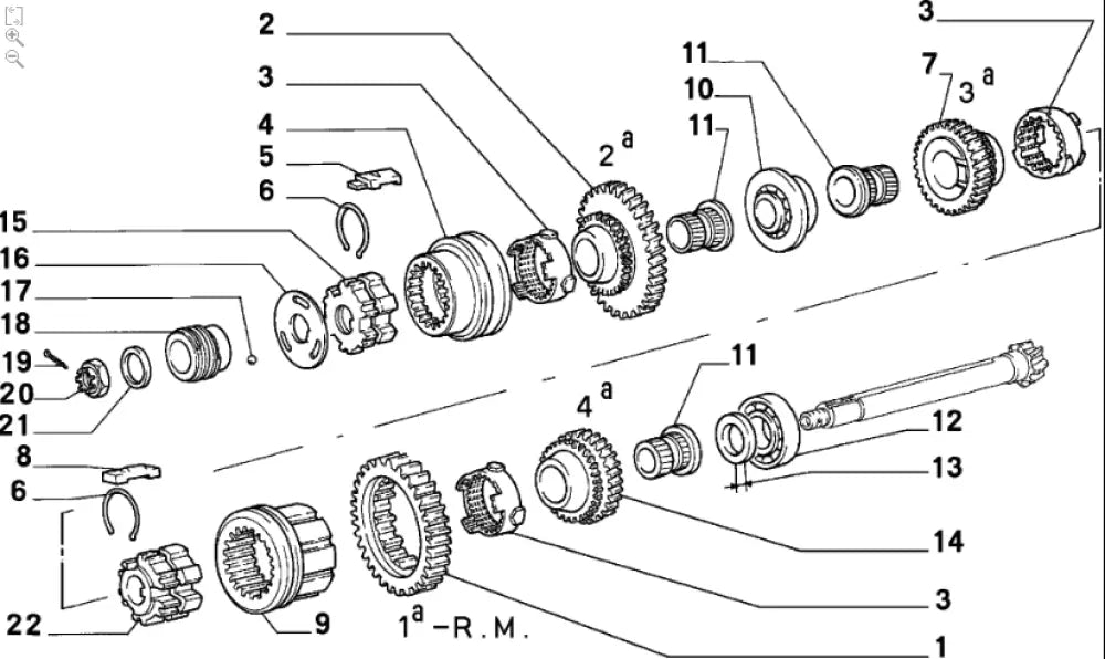 Gearbox Main Shaft Sliding Sleeve - Classic Fiat 500,126 - Gearbox and Parts