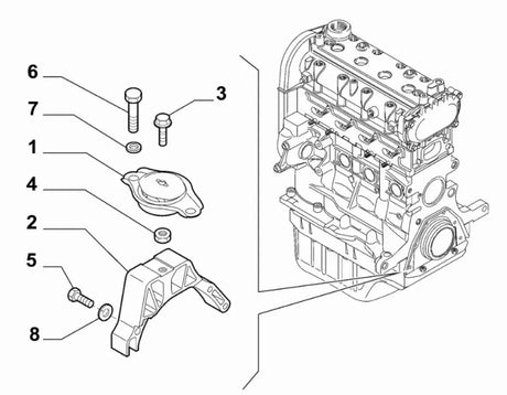 Gearbox Mount - Abarth 595,695 - abarth 595,695