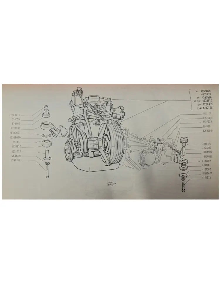 Gearbox Mount Bracket Kit - Fiat 850T,900T/E