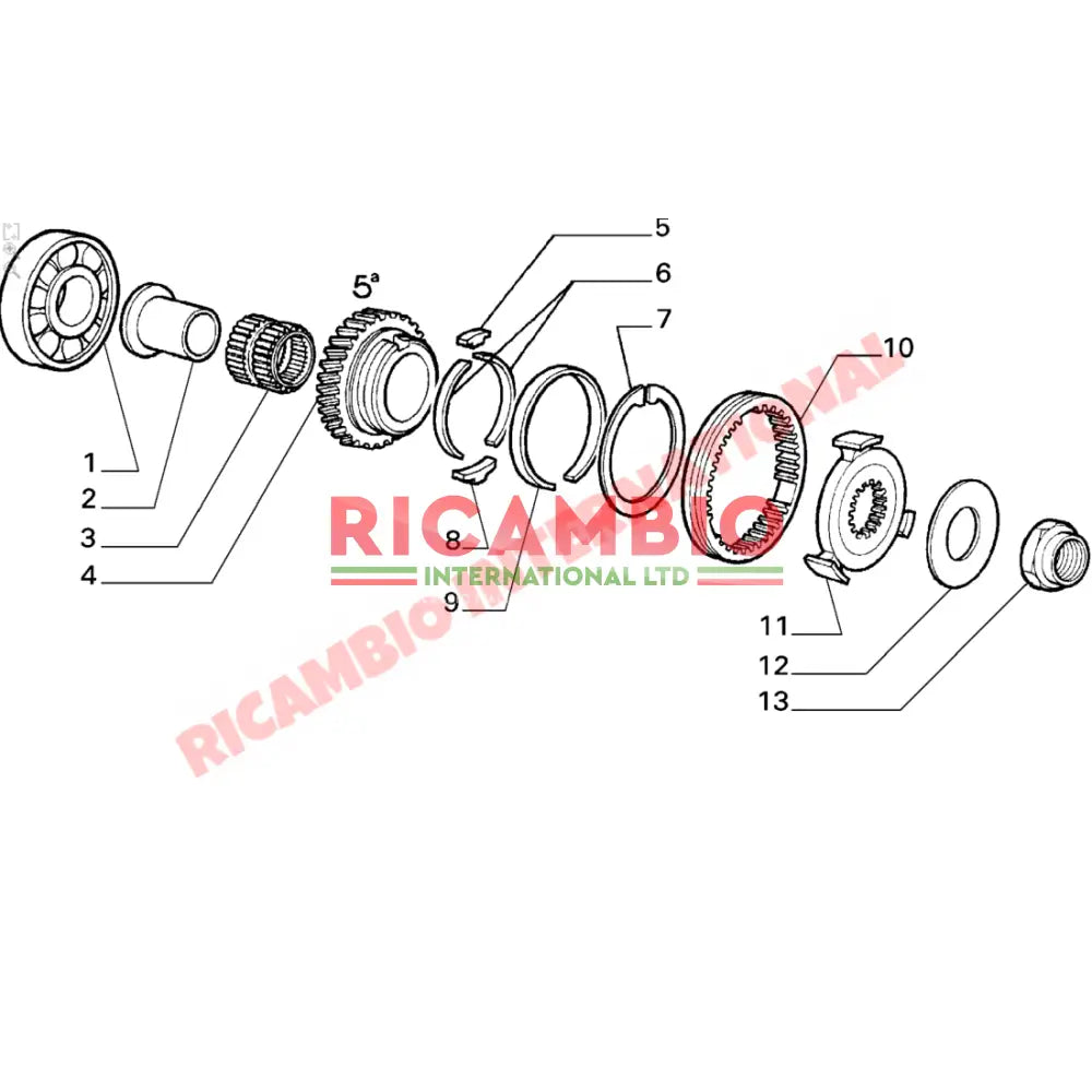 Gearbox Pad Kit 5th Gear - Classic Fiat Panda,Uno,Cinquecento,Seicento Lancia Y10 - Lancia Y10
