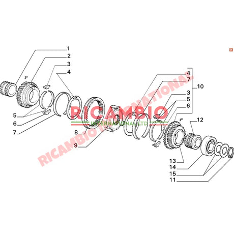 Gearbox Pad Spring Kit 3rd Gear - Classic Fiat Panda,Uno,Cinquecento,Seicento Lancia Y10 - Lancia Y10