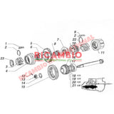 Gearbox Pinion Shaft Castle Nut - Classic Fiat 500 126 - Gearbox and Parts
