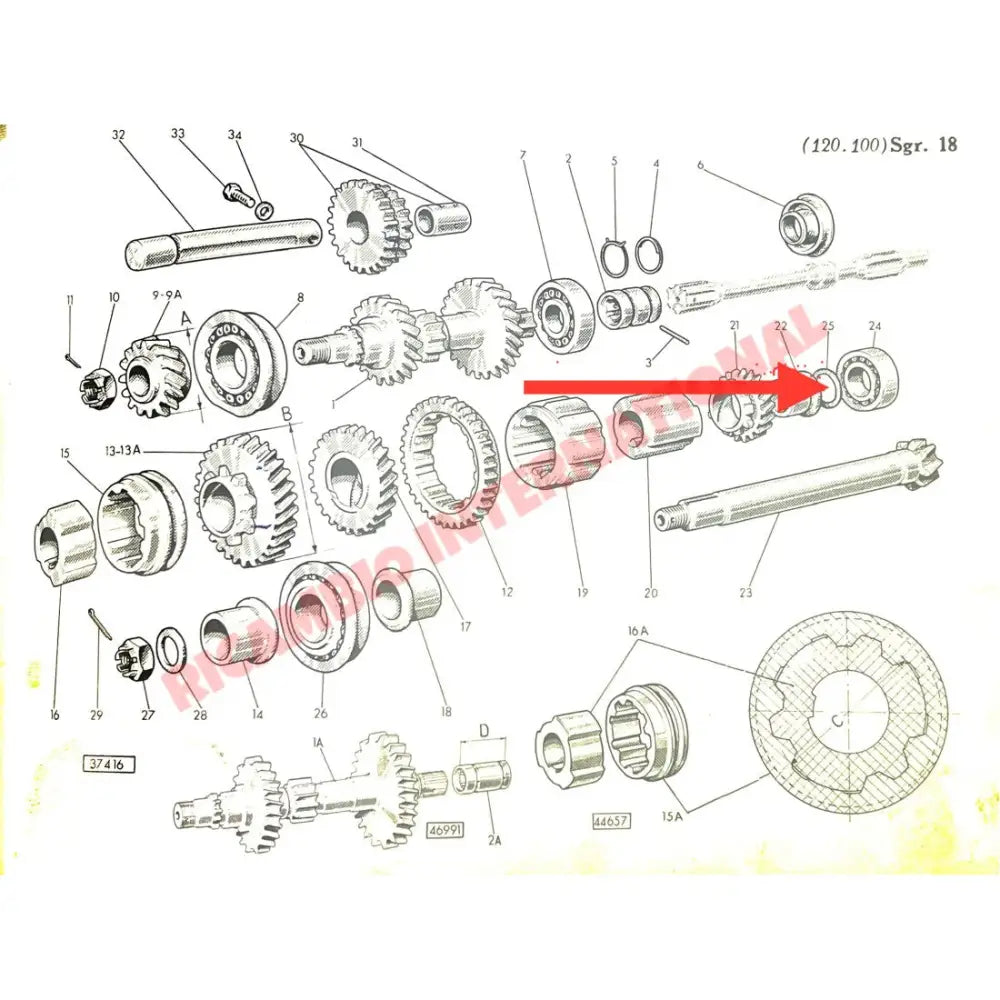 Gearbox Pinion Shaft Shim (0.10mm) - Classic Fiat 500,126 - Gearbox - Shafts & Associated Items