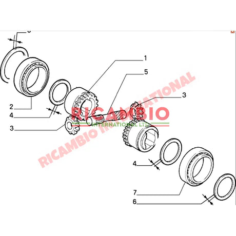 Gearbox Planet Gear - Classic Fiat Panda,Uno,Cinquecento,Seicento Lancia Y10 - Lancia Y10