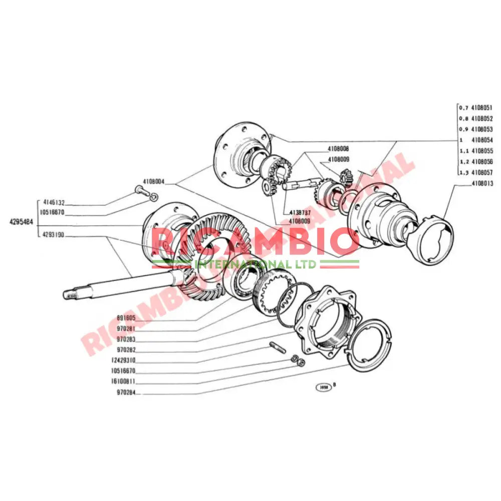 Gearbox Planet Gear Kit - Classic Fiat 500 126 - Gearbox and Parts