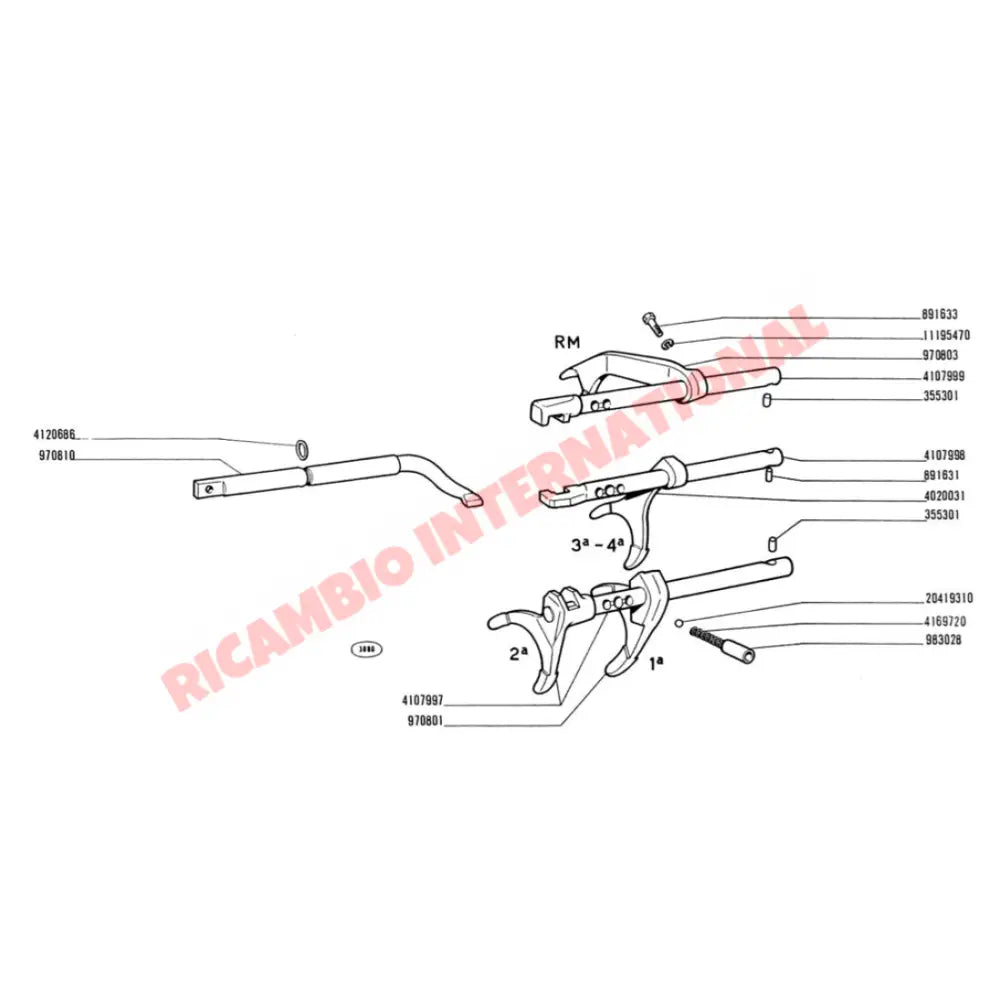 Gearbox Selector Rod Ball Bearing - Classic Fiat 500 126 - Gearbox and Parts