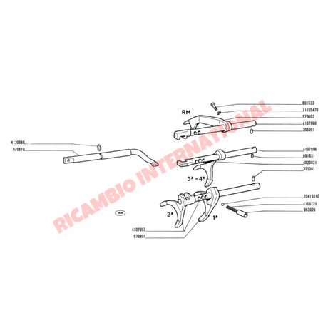 Gearbox Selector Rod Ball Bearing - Classic Fiat 500 126 - Gearbox and Parts