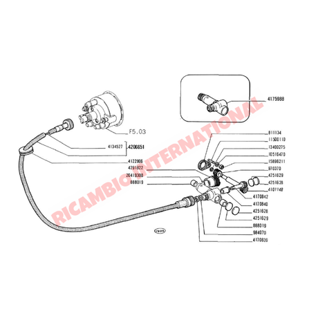 Gearbox Speedo Drive - Classic Fiat 500 - Gearbox and Parts