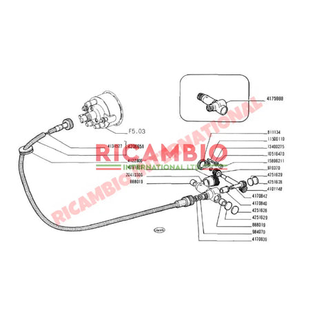 Gearbox Speedo Drive - Classic Fiat 500 - Gearbox and Parts