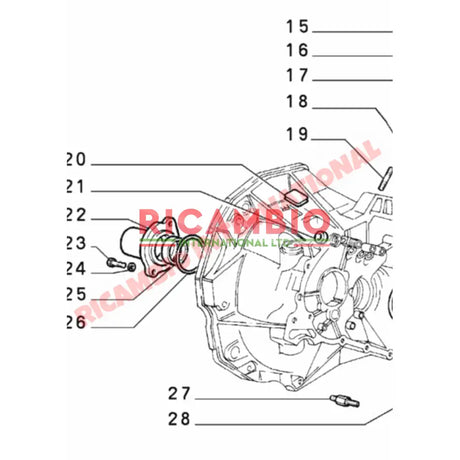 Gearbox Spigot Shaft Oil Seal - Classic Fiat Panda,Uno,New 500,Cinquecento Autobianchi A112 - Clutch & Transmission