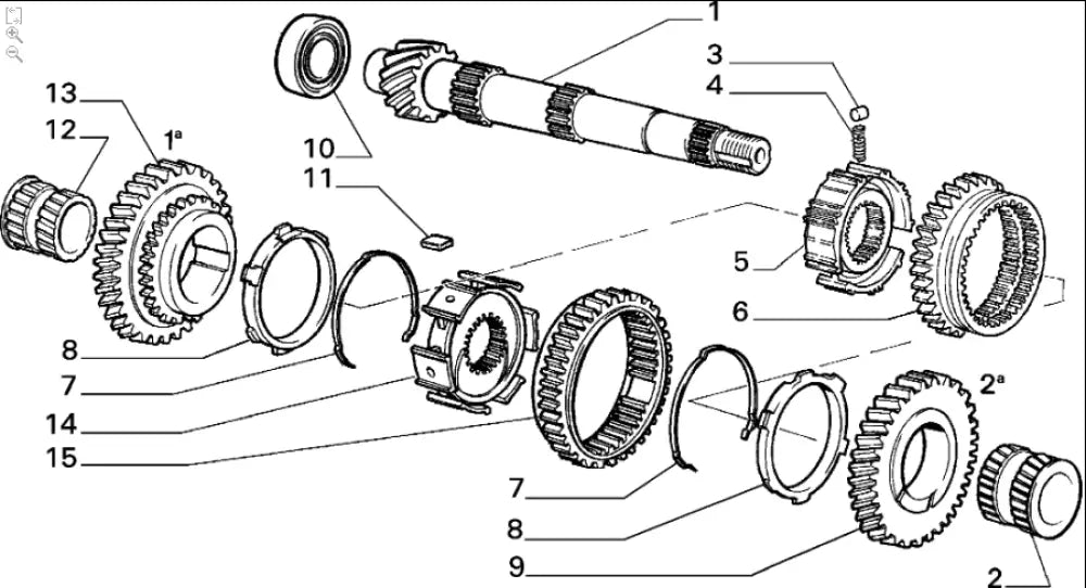 Gearbox Spring & Hub Kit 1st/2nd - Classic Fiat Panda - Clutch & Transmission Parts