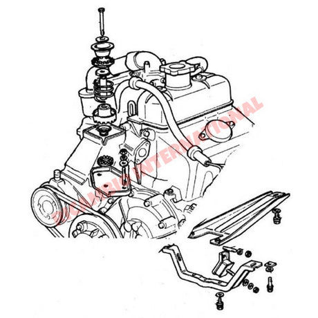 Gearbox Stabiliser Support Bracket & Fittings - Classic Fiat 500 126 - Gearbox and Parts