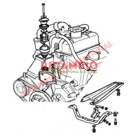 Gearbox Stabiliser Support Bracket & Fittings - Classic Fiat 500 126 - Gearbox and Parts