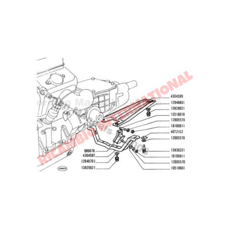 Gearbox Support Cradle/Bracket - Classic Fiat 500 126 - Gearbox and Parts