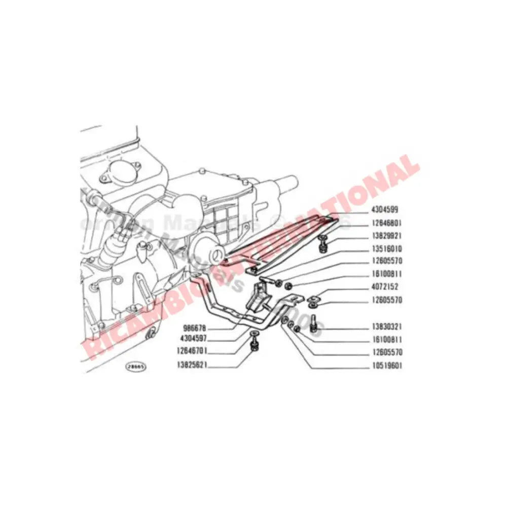 Gearbox Support Cradle/Bracket - Classic Fiat 500 126 - Gearbox and Parts