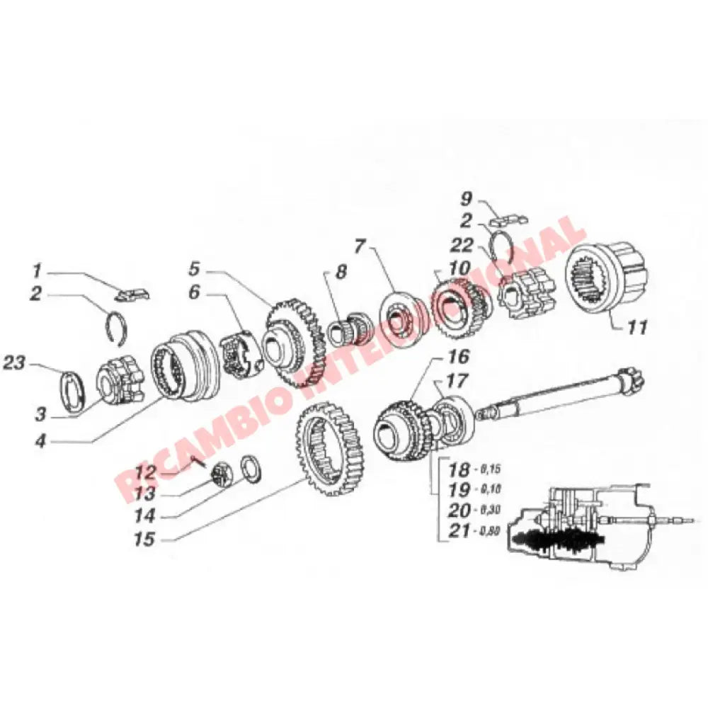 Gearbox Syncro Ring/Hub - Classic Fiat 500 126 - Gearbox and Parts