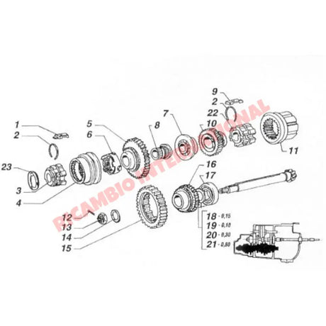 Gearbox Syncro Ring/Hub - Classic Fiat 500 126 - Gearbox and Parts
