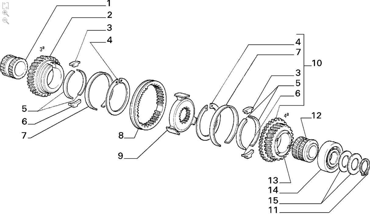 Gearbox Syncro Spring - Classic Fiat Panda,Uno,Cinquecento,Seicento Lancia Y10 - Gearbox and Parts