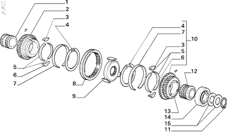 Gearbox Syncro Spring - Classic Fiat Panda,Uno,Cinquecento,Seicento Lancia Y10 - Gearbox and Parts
