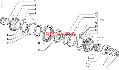 Gearbox Syncro Spring - Classic Fiat Panda,Uno,Cinquecento,Seicento Lancia Y10 - Gearbox and Parts