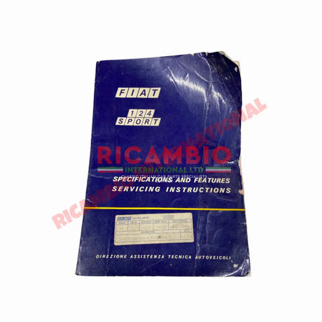 Genuine Fiat Service & Specifications Book/Manual - Fiat 124 Sport & Spider - Books & Manuals