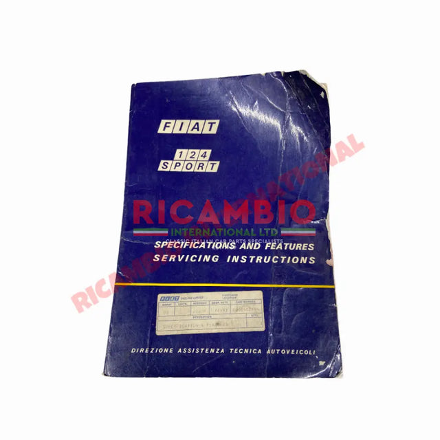 Genuine Fiat Service & Specifications Book/Manual - Fiat 124 Sport & Spider - Books & Manuals