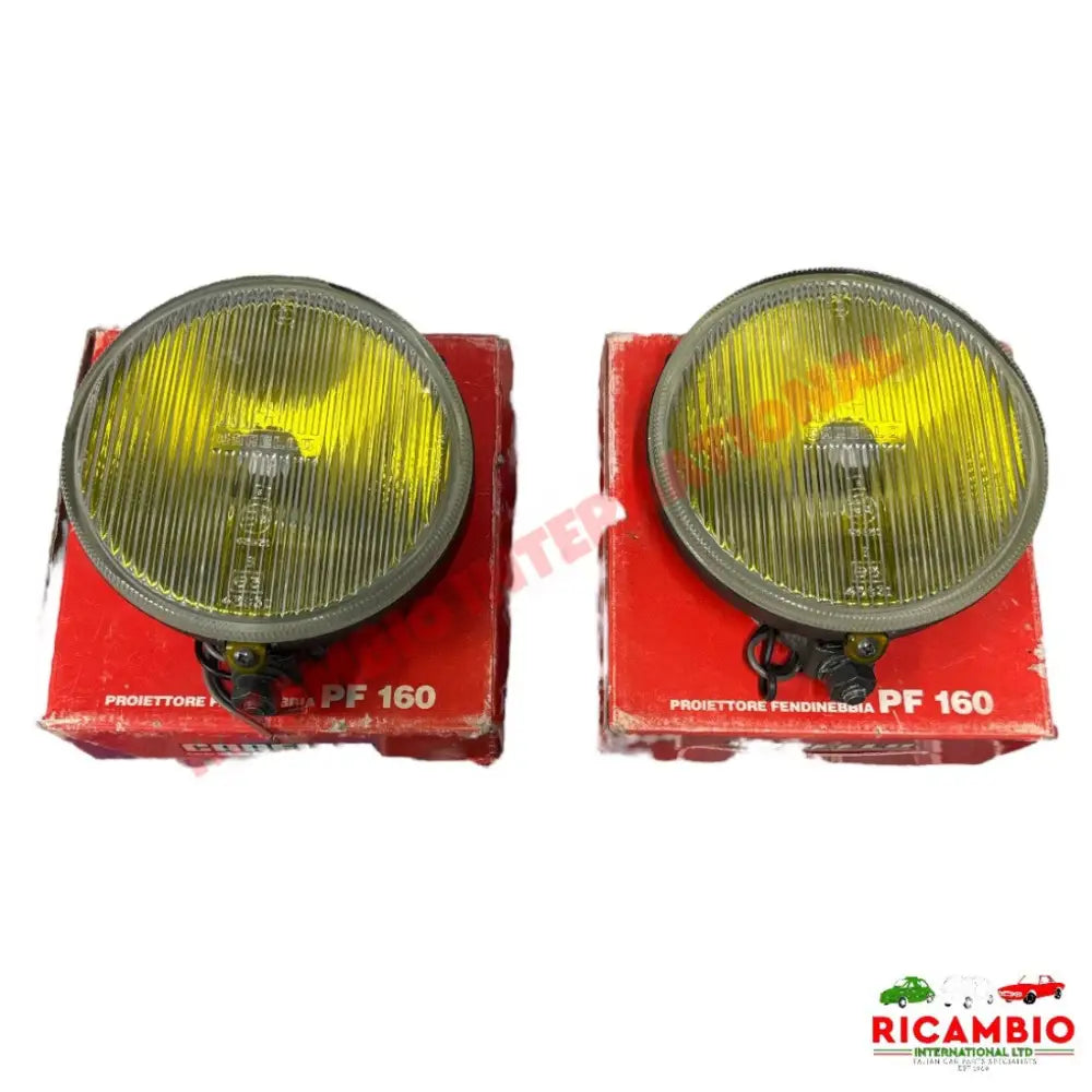 Genuine Vintage Carello Fog Lamp & Cover Kit - All Classic Italian Cars - carello