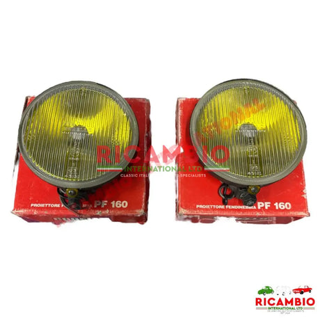 Genuine Vintage Carello Fog Lamp & Cover Kit - All Classic Italian Cars - carello