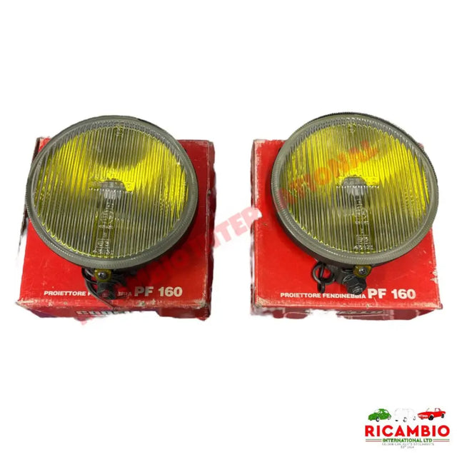 Genuine Vintage Carello Fog Lamp & Cover Kit - All Classic Italian Cars - carello