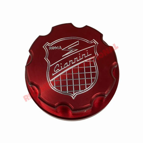 Giannini Alloy Fuel Petrol Cap - Classic Fiat 500 - Red Anodized Abarth - Abarth
