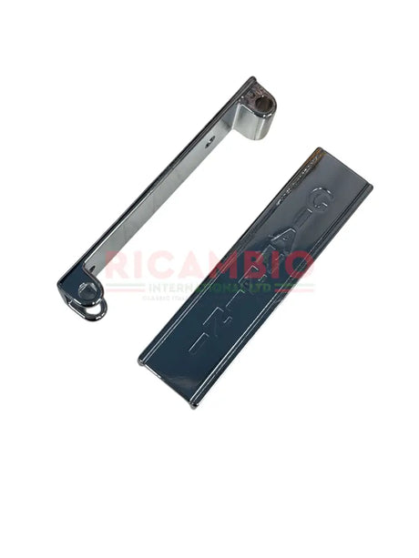 Giannini Chrome Engine Lid Opening Brackets - Classic Fiat 500 - Giannini Parts