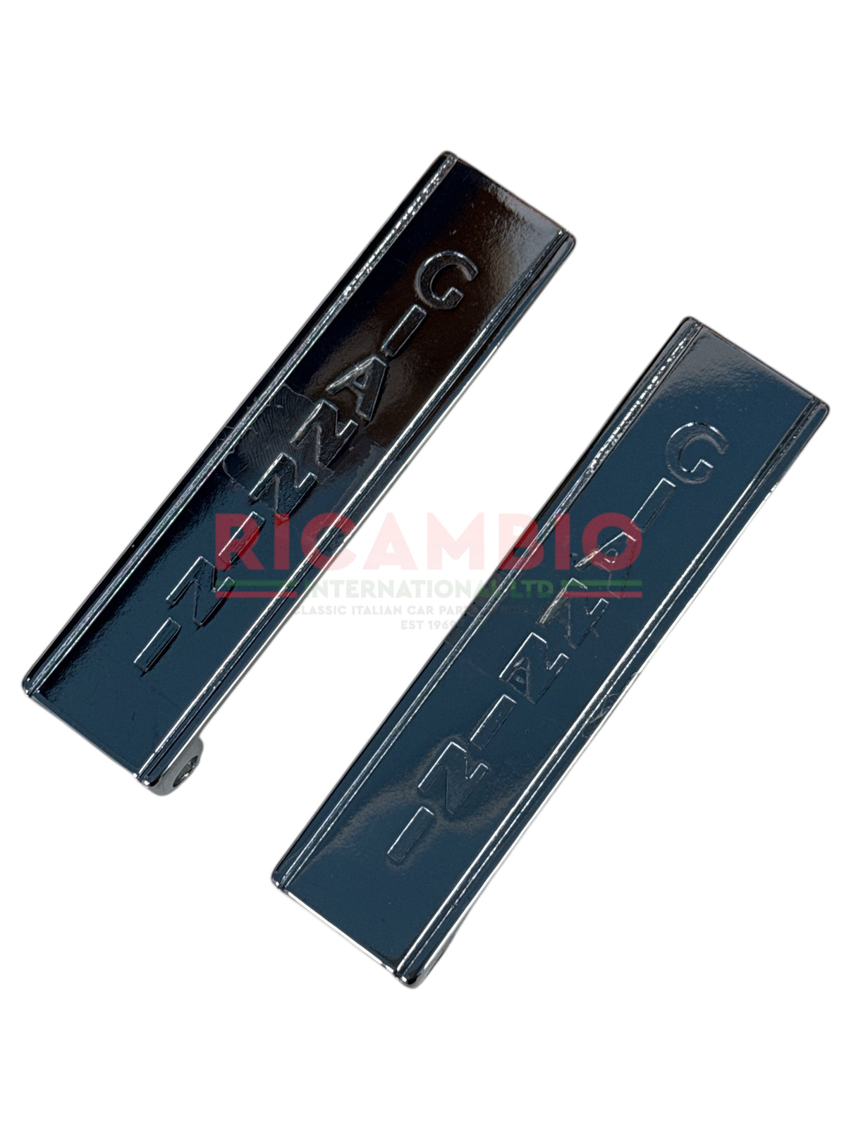 Giannini Chrome Engine Lid Opening Brackets - Classic Fiat 500 - Giannini Parts