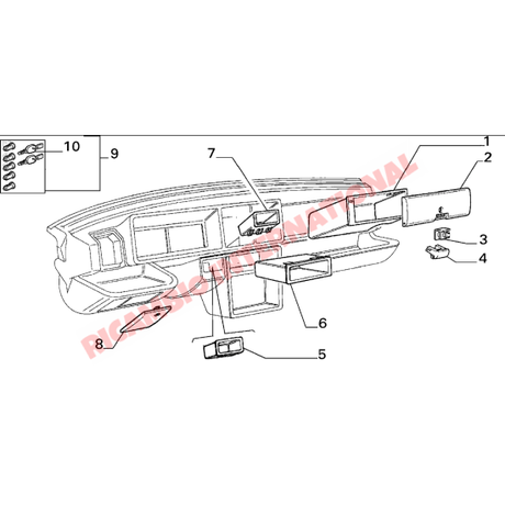 Glove Box Barrel & Keys - Lancia Delta Integrale,Evolution - Handles - Locks and Catches