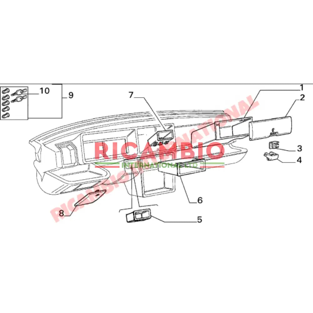 Glove Box Barrel & Keys - Lancia Delta Integrale,Evolution - Handles - Locks and Catches