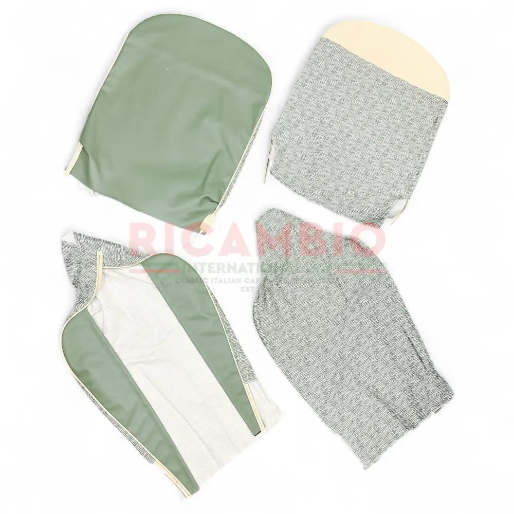 Green Cloth & Vinyl Seat Covers Set - Classic Fiat 500 - Seat Covers - Padding and Seat Spring