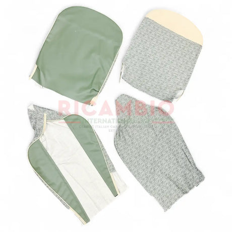 Green Cloth & Vinyl Seat Covers Set - Classic Fiat 500 - Seat Covers - Padding and Seat Spring