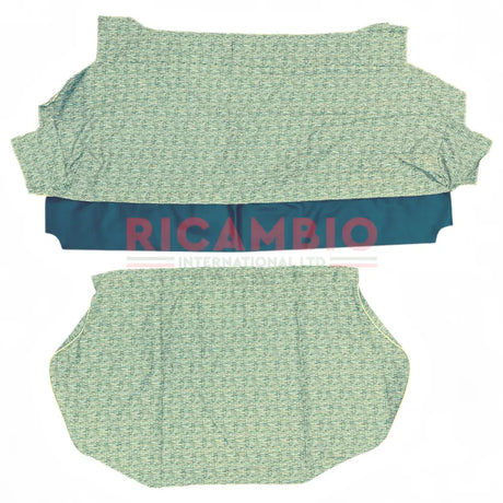 Green Cloth & Vinyl Seat Covers Set - Classic Fiat 500 - Seat Covers - Padding and Seat Spring