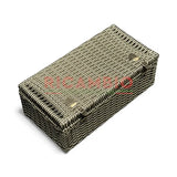 Grey/Black Plastic Wicker Picnic Basket - Classic Fiat 500 - Classic Fiat 500 Parts & Spares