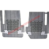 Grey Rubber Mat Set (Best Quality) (4 piece) - Classic Fiat 500 - Rubber Mats