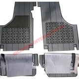 Grey Rubber Mat Set (Best Quality) (4 piece) - Classic Fiat 500 - Rubber Mats